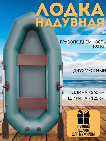 Надувная лодка GERMAN 260 с веслами - купить по выгодной цене в ...