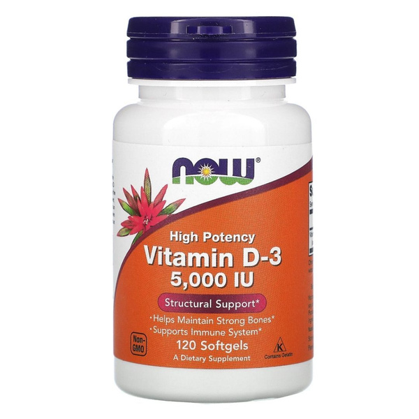 Витамин Д 3 5000 единиц Now Food's Vitamin D3 5000 iu 120 капсул ...