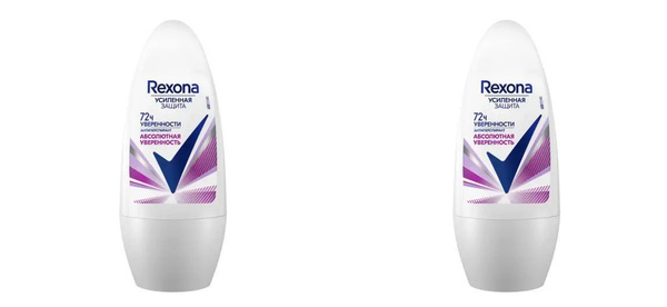 Rexona Дезодорант шариковый Абсолютная уверенность, 50 мл, 2 шт ...