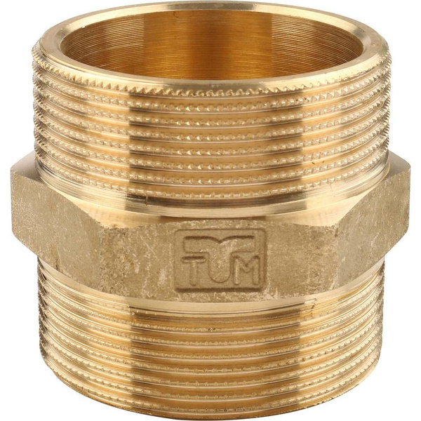 Ниппель резьбовой НР 1"1/2 x 1"1/2 латунь TIEMME, 7169 - купить по ...