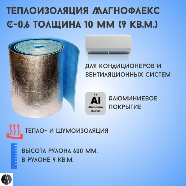Теплоизоляция рулонная фольгированная самоклеющаяся Магнофлекс С-0,6 ...