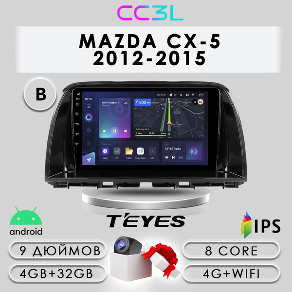 Штатная автомагнитола Teyes CC3L/ 4+32GB/ 4G/ Mazda CX5 CX-5/ Мазда СХ ...