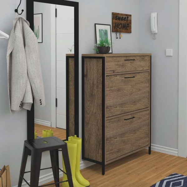 Обувница KOKORO-Mebel Клаб, ЛДСП, 88.4x30x120 см - купить по выгодной ...