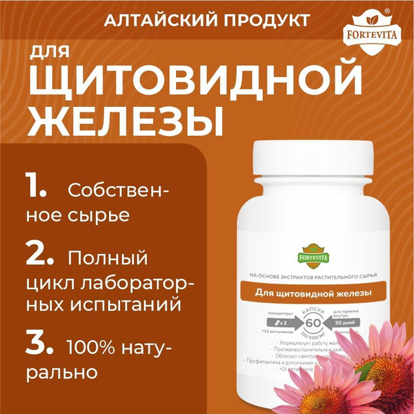 Комплекс "Для щитовидной железы" Forte Vita для нормализации работы ...