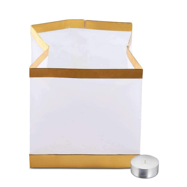 10-кратный водяной плавающий бумажный фонарь, китайский квадратный ...