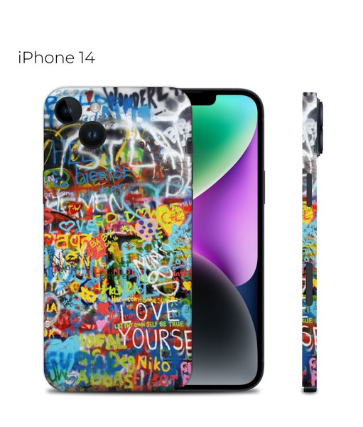 Защитная пленка на Айфон 14 с защитой краёв / Виниловая наклейка на ...