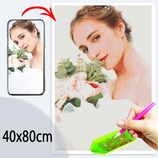 Алмазная мозаика по фото/Размер 40х80см/Круглые или квадратные стразы ...