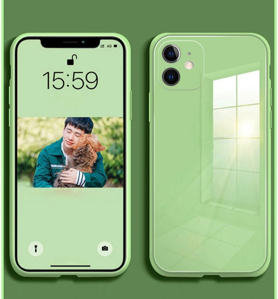 Чехол для Iphone 11 /Айфон 11 (стеклянный с защитой камеры)для Iphone ...