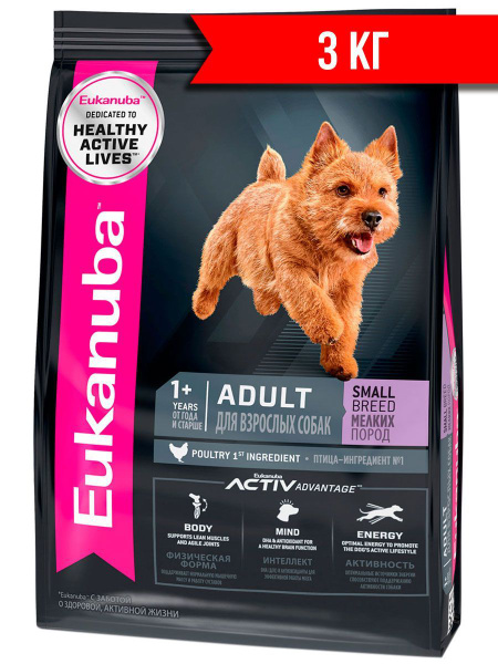 Сухой корм EUKANUBA ADULT SMALL BREED для взрослых собак маленьких ...