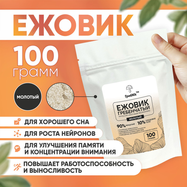 Ежовик гребенчатый мицелий порошок 100 грамм, ГрибNik - купить с ...