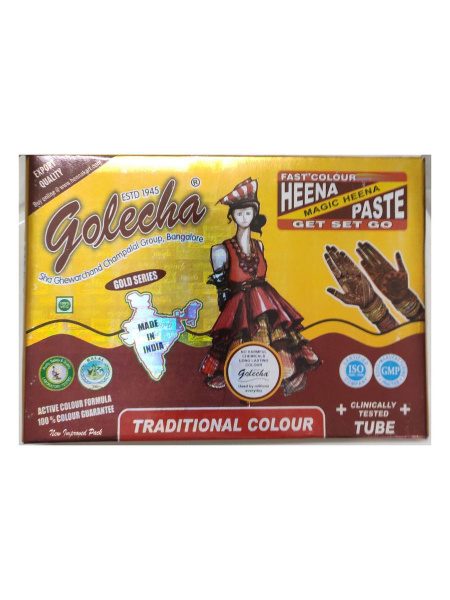Хна для мехенди Golecha Золотая Бордовая (Gold Maroon) тюбик, 40 г ...