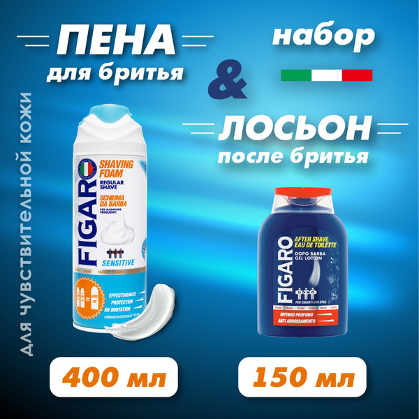 FIGARO Мужской косметический набор: гель лосьон после бритья 150 мл ...