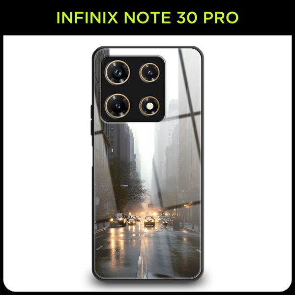 Стеклянный чехол на Infinix Note 30 Pro / Инфиникс Нот 30 Про с принтом ...