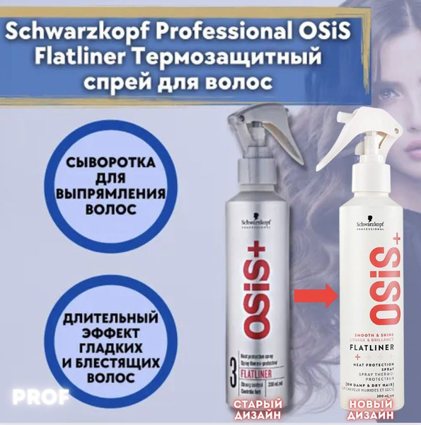 Schwarzkopf Professional OSiS Flatliner Термозащитный спрей для волос ...