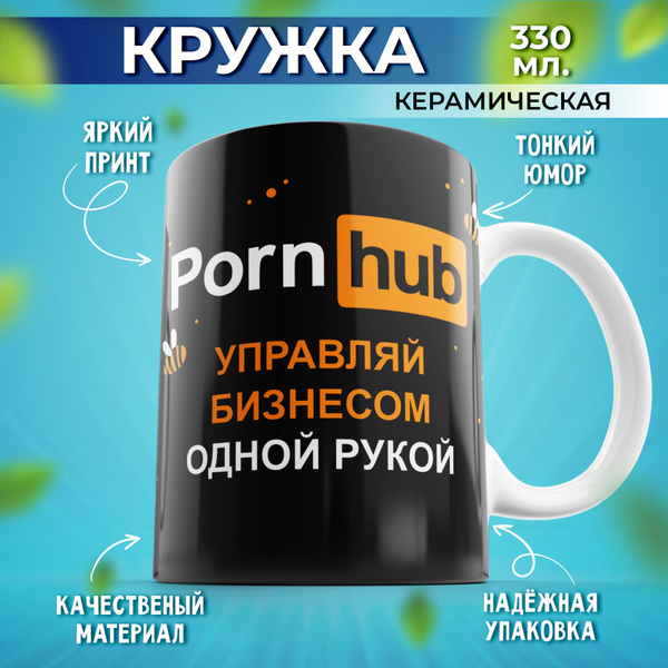 Кружка ШОКИ удивительные подарки "Управляй бизнесом (черная)", 330 мл ...