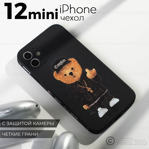 Чехол на айфон 12 мини с принтом, iphone 12 mini, защита камеры ...