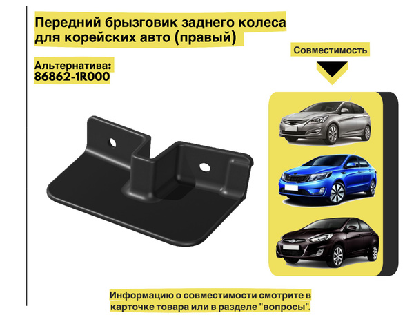 Передний брызговик арки заднего колеса Rio 3 и Solaris 1 + рестайлинг ...