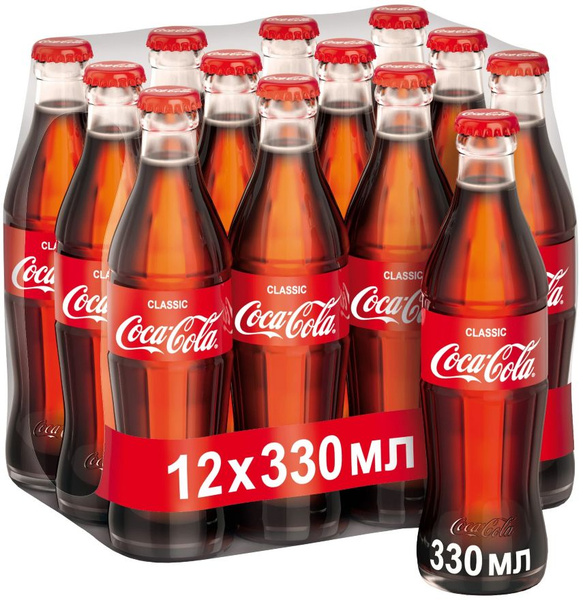 Газированный напиток Coca-Cola ( Кока-кола ) 0,33мл стекло 12шт (Польша ...