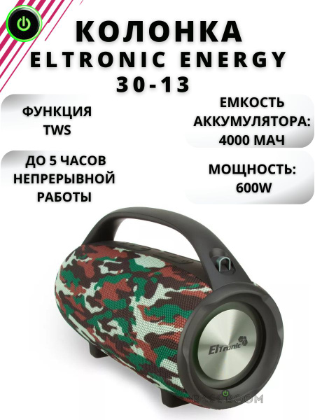 Беспроводная колонка Eltronic Колонка ENERGY 30-13, беспроводная ...
