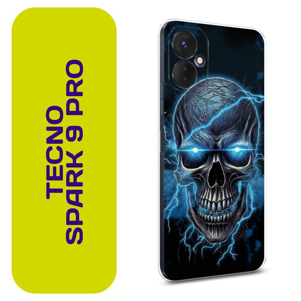 Чехол на Текно Спарк 9 Про / Tecno Spark 9 Pro с принтом "Скелет со ...