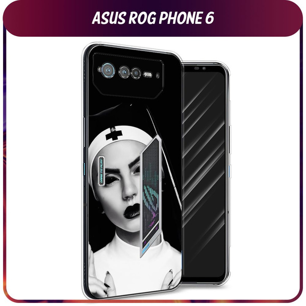Силиконовый чехол на Asus ROG Phone 6 / Асус Рог Фон 6 - "Черная ...