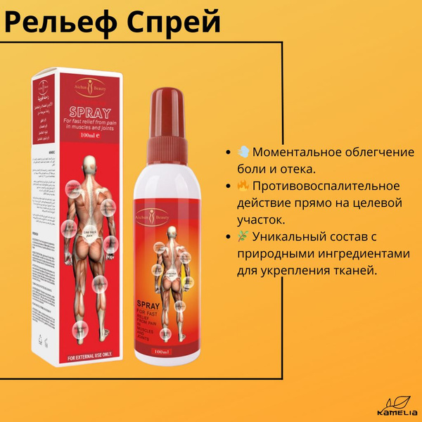 Обезболивающий спрей Рельеф - купить с доставкой по выгодным ценам в ...