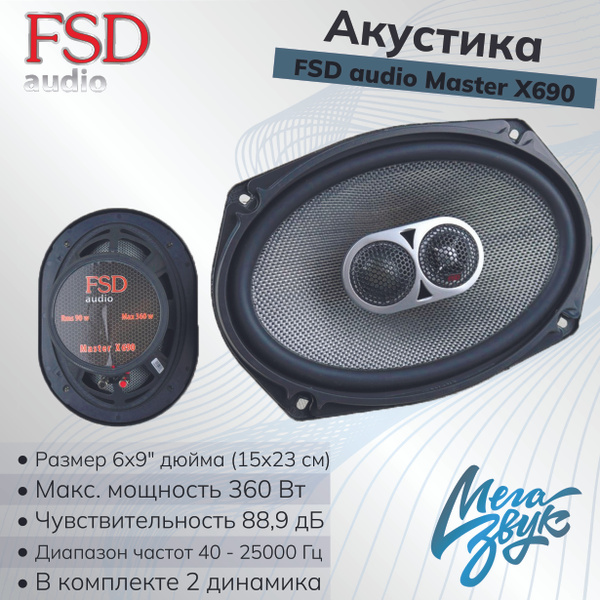 Автомобильная акустика,колонки для авто, FSD audio MASTER X690 ...