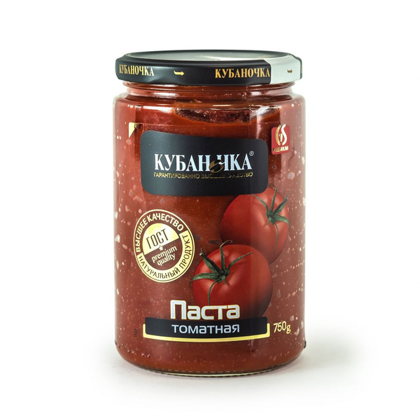 Томатная паста 25% ГОСТ "Кубаночка" ст/б твист 750гр (2шт) - купить с ...