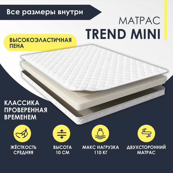 Матрас Мир Матрасов Тренд Mini, Беспружинный, 120 - купить по выгодной ...