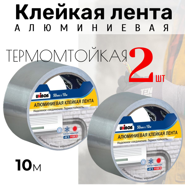 Алюминиевая лента Unibob UB-ленты 50 мм 10 м, 2 шт - купить с доставкой ...