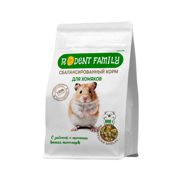 Сбалансированный корм для хомяков Rodent Family 800 г - купить с ...