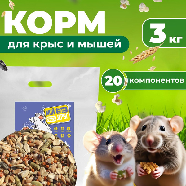 Корм для крыс, мышей и грызунов 3 кг купить на OZON по низкой цене ...