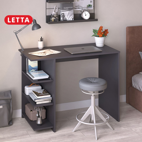 Письменный стол LETTA Письменный стол_L14030_Letta_Графит, 100х50х76 см ...