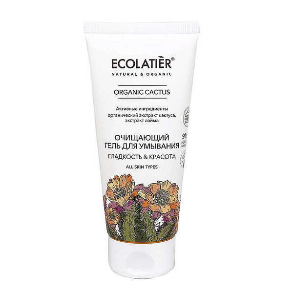 ECOLATIER Green Очищающий гель для умывания "ГЛАДКОСТЬ & КРАСОТА" серия ...