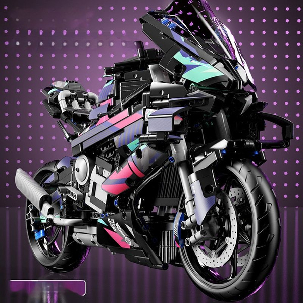 Игрушки из строительных блоков/77 кубики/Мотоцикл БМВ M 1000 RR ...