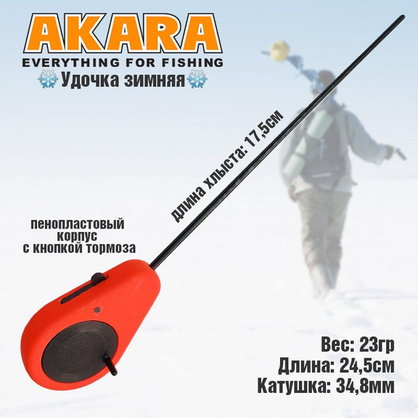 Зимняя удочка Detent с кнопкой тормоза Red Akara - купить с доставкой ...