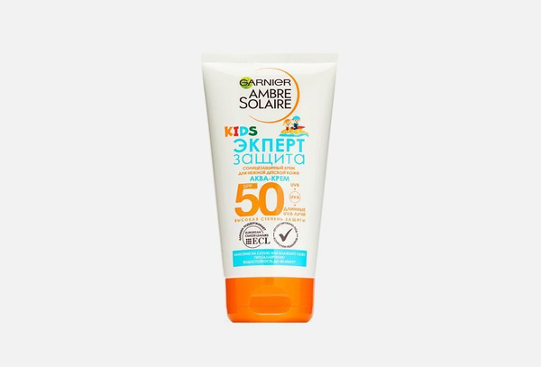 GARNIER Ambre Solaire детский солнцезащитный аква-крем SPF 50, 150 мл ...