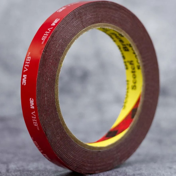 Скотч двухсторонний 15мм х 3 метра красный ЗМ профессиональный по 2 шт ...