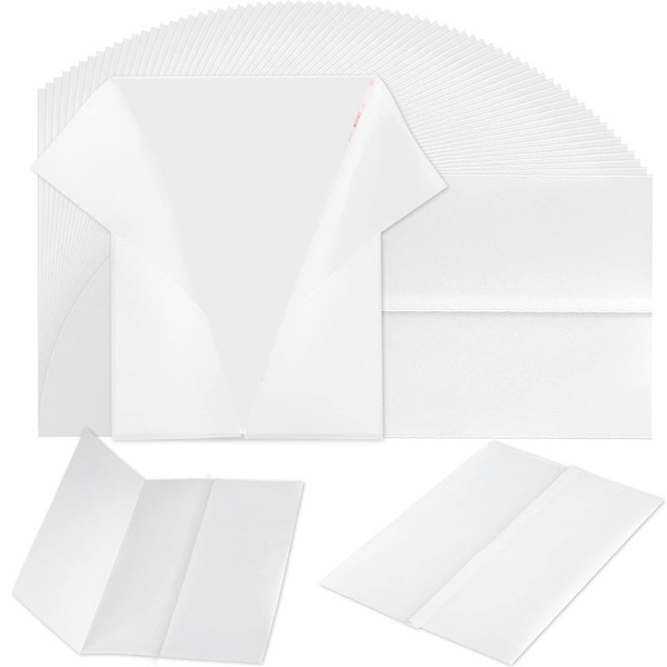 (R E G K) 120Pcs PreFolded Vellum Paper Jackets Прозрачная