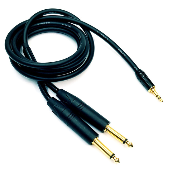 Шнур Jack 3,5 мм Stereo - 2 х 6,3 мм Mono 1.5 м (1 штука) - купить с ...