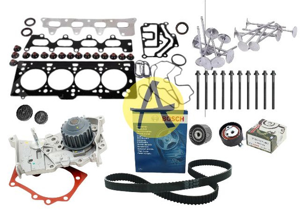 Комплект ГРМ + клапана + прокладки + колпачки маслосъемные + болты ГБЦ ...