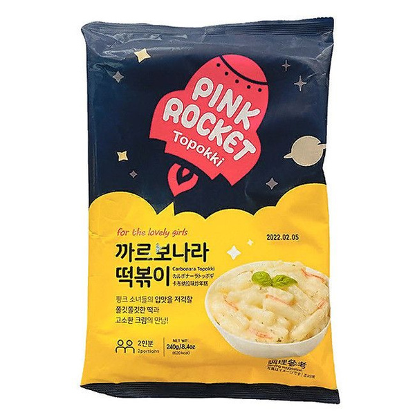 Pink Rice Rocket Pink Rocket Рисовые палочки Токпокки с соусом карбонара, 240 г - купить ...
