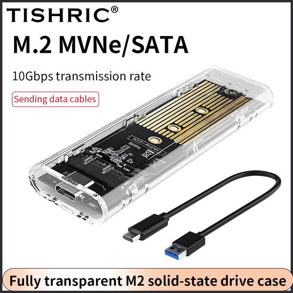 TISHRIC Двойной протокол M2 SSD Корпус NVMe NGFF SSD Корпус USB Type C ...