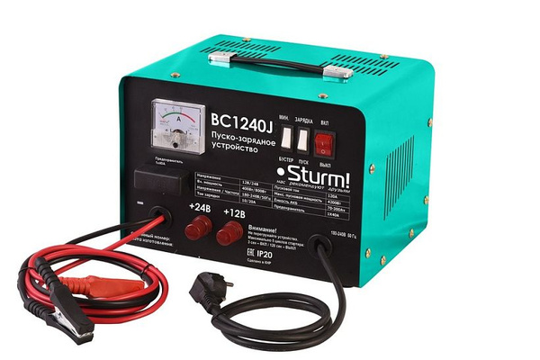 BC1240J Пуско-зарядное устройство Sturm! 220В,12/24В,4200Вт,10/20А ...