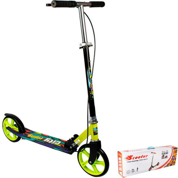 Самокат двухколесный желтый 671B/FG230830009C-3, - купить по выгодной ...