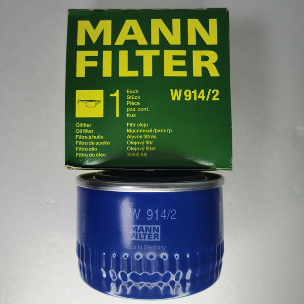 Фильтр масляный W914/2 Mann-Filter (100% оригинал) ВАЗ 2108 2109 2110 ...