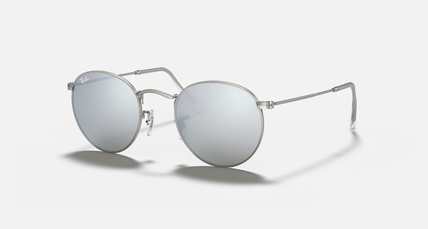 Солнцезащитные очки унисекс, круглые RAY-BAN с чехлом, линзы серый ...