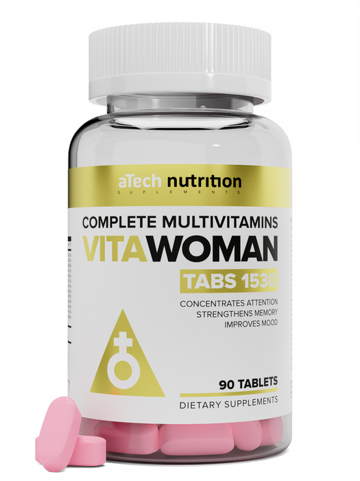 Витаминный комплекс для женщин Vita Woman aTech nutrition, 90 таблеток  #1