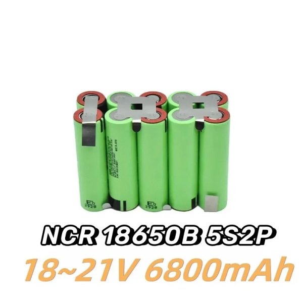 18 В-21 В Аккумулятор для шуруповерта 6800мАч (Li-ion) NCR 18650B АКБ ...