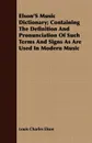 Elson'S Music Dictionary; Containing The Definition And Pronunciation Of Such Terms And Signs As Are Used In Modern Music - Louis Charles Elson
